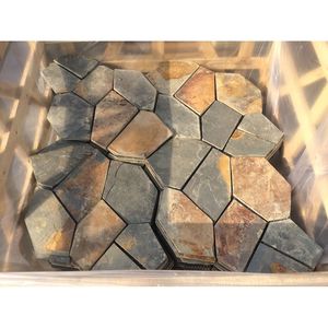 <span class=keywords><strong>Santa</strong></span> <span class=keywords><strong>Barbara</strong></span> 2,75 mq. Piastrella in Ardesia Naturale a Maglia per Pavimentazione Esterna - Product Image 1