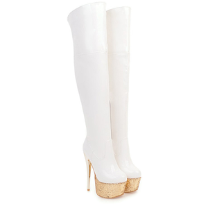 European and American New <strong>Over</strong> <strong>Knee</strong> Elastic <strong>Boots</strong> Slim Slim Heel High Heel Sexy Women's <strong>Boots</strong> - Product Image 3