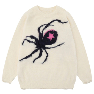 Maglione in Cotone Personalizzato con Motivo Spider-Man, Pullover Invernale a Collo Tondo, Moda Streetwear, Produttore di Maglieria - Product Image 3