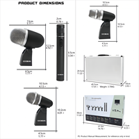 Nouveau gros instrument de musique 7 pièces enregistrement professionnel tambour micro microphone pour batterie