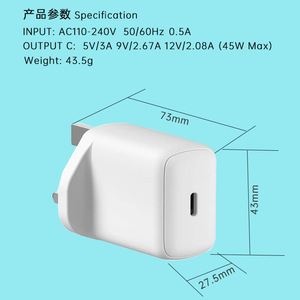 Chargeur USB-C d'origine pour té<span class=keywords><strong>l</strong></span>éphone, adaptateur secteur 20/25 W, QC3.0, type C, PD 20 W, chargeur rapide - Product Image 4