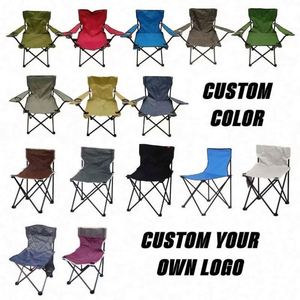 Outdoor Metal Fold Picnic Chairs Family Camping Chair Beach Chair With Mesh Cup Pocket - Product Image 2