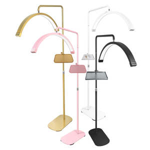 Hot 28Inch Vàng Nửa Mặt Trăng Ánh Sáng Chuyên Nghiệp Mở Rộng Lông Mi Tầng Điền Ánh Sáng Vòng Cung Ánh Sáng Với Remote Và Điện Thoại Clip - Product Image 3
