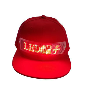 Custom LED Message <b>Display</b> Snapback Baseball Cap for Personalized Text & Dynamic Outdoor Night Activitiesd Cap - Product Image 1