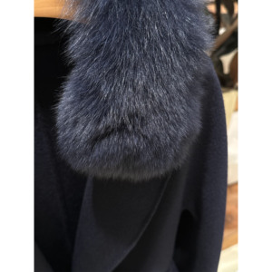 <span class=keywords><strong>Manteau</strong></span> d'hiver en laine pour <span class=keywords><strong>femme</strong></span> <span class=keywords><strong>bleu</strong></span> <span class=keywords><strong>marine</strong></span>, style européen, avec grand col en vraie fourrure de renard, <span class=keywords><strong>long</strong></span> <span class=keywords><strong>manteau</strong></span> en cachemire double face pour <span class=keywords><strong>femme</strong></span> - Product Image 5