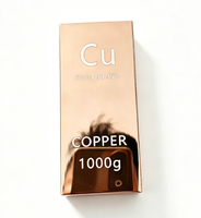 Barre de cuivre pur 99,9 % de haute pureté de 1 kg pour l'investissement et le stockage – Lingot de cuivre personnalisé de 1 kg