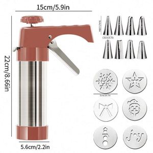 <b>Cookie</b> Press Kit Molds Butter Piping Nozzles Melt-in-your-mouth Baking <b>Tools</b> <b>Cookie</b> Extruder - Product Image 4