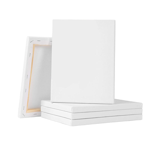 Wholesale Fangtai 100% Cotton 280gsm 8*12 Inch Wood Blank Stretched/ Painting <b>Canvas</b> <b>Frame</b> in Black/White for Inkjet <b>Printing</b> - Product Image 1