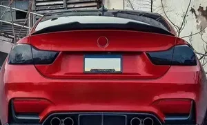 Pour M3 F80 M4 F82 2015 2016 2017-2020 Spoiler de pare-chocs arrière Diffuseur avec/sans éclairage Protection inférieure Accessoires auto Style V - Product Image 6