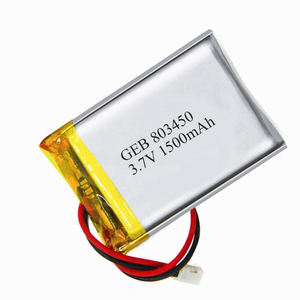 Rechargeable lithium Li-Po battery 803450 <span class=keywords><strong>3</strong></span>,7 V 1500 mAh Polymer Cell for GPS Portable - Product Image 1