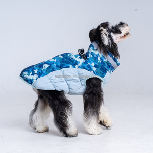 ハーネス付き犬用コートDリング暖かいフリース小型犬用ジャケット冬用ペット服