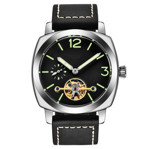Montres mécaniques de luxe automatiques OEM pour hommes, bracelet en cuir, boîtier de 24 mm, marque Miyota, très demandées - Product Image 1