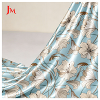 Nouveau design très demandé : Rouleau de tissu satiné 100 % polyester à motif floral imprimé pour robe de mariée