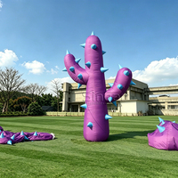 Décorations de scène musicale : Cactus gonflable personnalisé, modèle d'arbre en forme de cactus pour la décoration de concerts, fêtes et spectacles