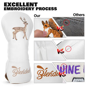 Housse de tête de club de golf en cuir PU personnalisée avec logo, pour driver, fairway et hybride – Accessoires de golf – Prix de gros - Product Image 2