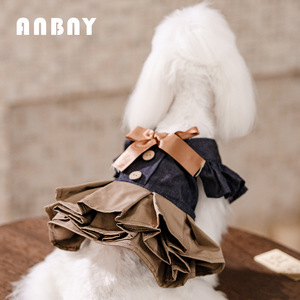 Haustierkleidung Frühling Sommer Herbst Stil Flügelärmel Spitzenrock Hund Japanischer Koreanischer Stil Leicht Atmungsaktiv Teddy Malteser - Product Image 3