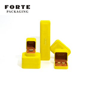 FORTE Wholesale Price Ring Necklace Jewelry Packaging Box Full Set Suede Pendant <b>Bracelet</b> Printable Jewelry Boxes with logo - Product Image 5
