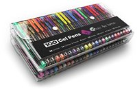 Ensemble de stylos gel multicolores métalliques en plastique pailleté de 0,5 mm, 100 couleurs, emballage personnalisé en usine, pour cadeau promotionnel, logo de marque