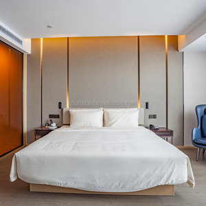 FoShan Factory Direct Cheap Hotel Bed Frame Custom Queen King Size Plywood Wooden Bed Base with Soft PU Leather <b>Headboard</b> <b>Panel</b> - Product Image 1