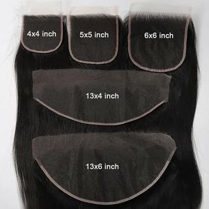 工場直販 格安 ブラジル産ヘア 5x5 HDレースクロージャー 13x4 13x6 シルキーストレートウェーブ バージンヘア スキン ハイナイト用 50g-70g - Product Image 6