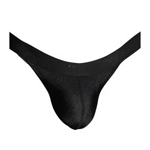 Jockstrap Gay en Coton Noir de Haute Qualité, Large Bande Élastique, <span class=keywords><strong>String</strong></span> Sexy, Sous-vêtements pour Hommes - Product Image 3