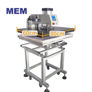 TQ1-6080 one station pneumatic large heat press sticker printing machine for logo printing