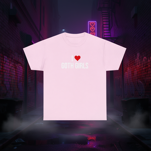 Camiseta I Love Goth Girls, camiseta rosa unisex con meme divertido - Product Image 3