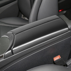 Cubierta para reposabrazos de Mercedes-Benz, textura de fibra de carbono, caja de almacenamiento para consola central, decoración interior - Product Image 1