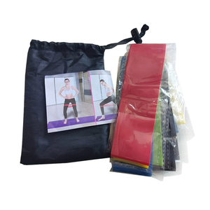 Logotipo personalizado 600mm Gimnasio en casa <span class=keywords><strong>Banda</strong></span> de resistencia elástica para Gluteus Maximus Training Combinación de 5 colores - Product Image 4