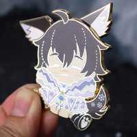 Personnalisable Anime dessin animé métal Badge balançant printemps combiné paillettes émail broche alliage dur collier broche métal métal artisanat