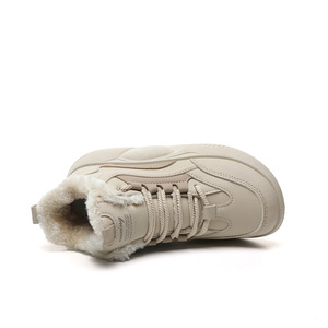 Zapatillas deportivas de algodón de caña alta con forro de felpa, novedad de invierno 2026, para estudiantes, que aumentan el calor y absorben los impactos. - Product Image 4