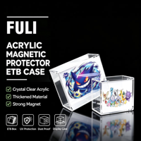 Boîte de présentation en acrylique transparent anti-UV pour Elite Trainer Box (ETB) avec couvercle magnétique pour jeux de cartes à collectionner