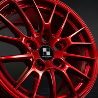 Velg Aluminium Alloy Tempa Kustom Baru 18-20 Inch Gloss Candy Red 25mm PCD 5x112/114.3/120/130 untuk Audi Tesla