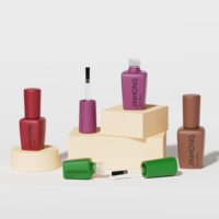 Lot de flacons en verre personnalisés pour vernis à ongles UV, 4, 8, 12, 15 ml, vides, pour gel de construction, avec pinceau – Vente en gros