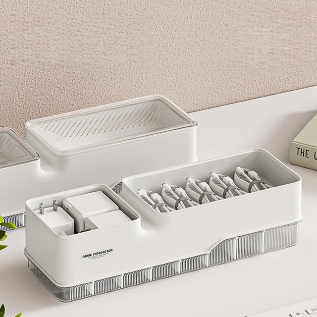 Storage Box Collection Power Cord Organizer Sitting Room Wire and Cable Data Cable Storage Box