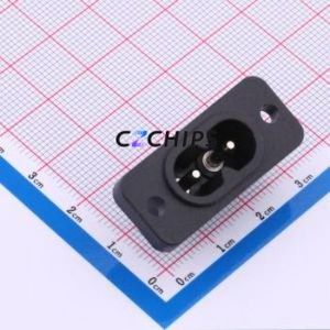 RT-C08-H0-BJ AC Power Connector Through hole Component (THT) Connector IEC 320-C8 1 2 Panel Mount - Product Image 1