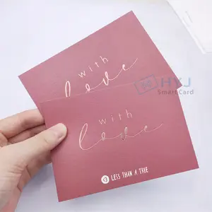 럭셔리 개인 맞춤 핫 스탬프 로고 용지 감사 카드 인사말 카드