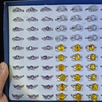 Prix de gros, améthyste sculptée à la main, cristal de guérison naturel, cristal de matériau mixte, bague en cristal, pierre de lune bleue, artisanat pour cadeaux