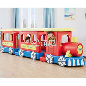 Moetry Tomas Aire de jeux intérieure sur le thème du train pour bébés et tout-petits de 2 à 6 ans, salle de sport sensorielle multifonctionnelle en bois léger - Product Image 5