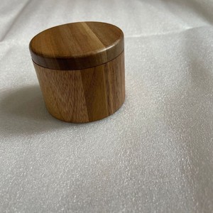 Acacia Wood Spice Jar With Lid 301-500Ml Small Size Kitchen Seasoning Container Natural Color <b>S</b> - Product Image 1