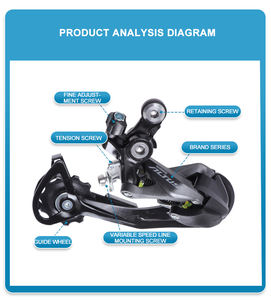 Dérailleur arrière de bicyclette à fixation directe 18 21 24 vitesses - Product Image 2