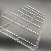 Vente en gros plateau blister en plastique PET transparent jetable pour 18 pièces CPU GPU puce graphique taille de cellule 50x50mm électronique grand public