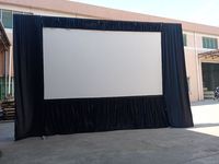 Écran de projection à montage rapide de 72 à 150 pouces - Écran de cinéma extérieur de qualité professionnelle avec cadre en aluminium et tension