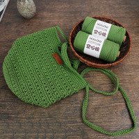 Fil mélangé 2 mm coton-acrylique en gros pour projets de bricolage, tricot fantaisie, fil teint, fournitures de tricot pour chapeaux et laine perlée
