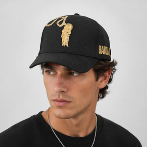 GG <b>HATS</b> Golden Saint Embroidery Letter China Print 5-Panel Baseball <b>Hat</b> Rhinestone Dotted Y2K Streetwear Sporty Adjustable High - Product Image 3