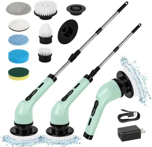 2024 Cleaning Electric Brush 9 In 1 Adjustable Detachable Long Handle Wireless Cleaning Brush Spin Scrubber For Cleaning
