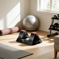 Zoshine Équipement de musculation de haute qualité pour la salle de sport, haltères réglables portables unisexes de 3 kg à 16 kg pour la musculation à domicile