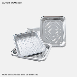 <span class=keywords><strong>Barquette</strong></span> jetable en <span class=keywords><strong>aluminium</strong></span> grande capacité, format demi-taille, pour table vapeur, conteneur robuste en <span class=keywords><strong>aluminium</strong></span> avec couvercle - Product Image 1
