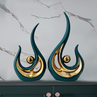 Ornements décoratifs en porcelaine de forme de Couples de phénix uniques créatifs de luxe nordique pour la décoration intérieure pour la décoration de chambre d'art