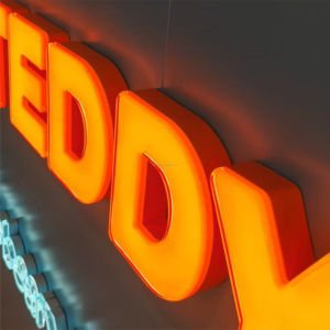 แบบอักษรส่องสว่าง3D ที่ปรับแต่งได้และป้ายอิเล็กทรอนิกส์สำหรับการสร้างผนังภายนอกและโฆษณาชื่อร้านค้า - Product Image 2